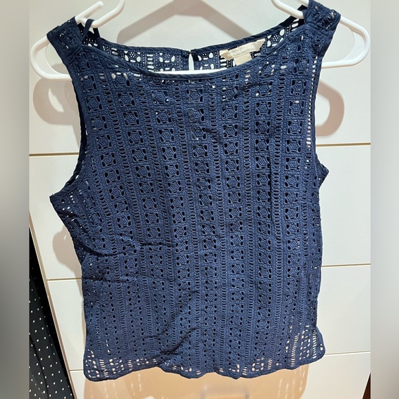 Double layer navy Banana Republic blouse - Picture 1 of 3